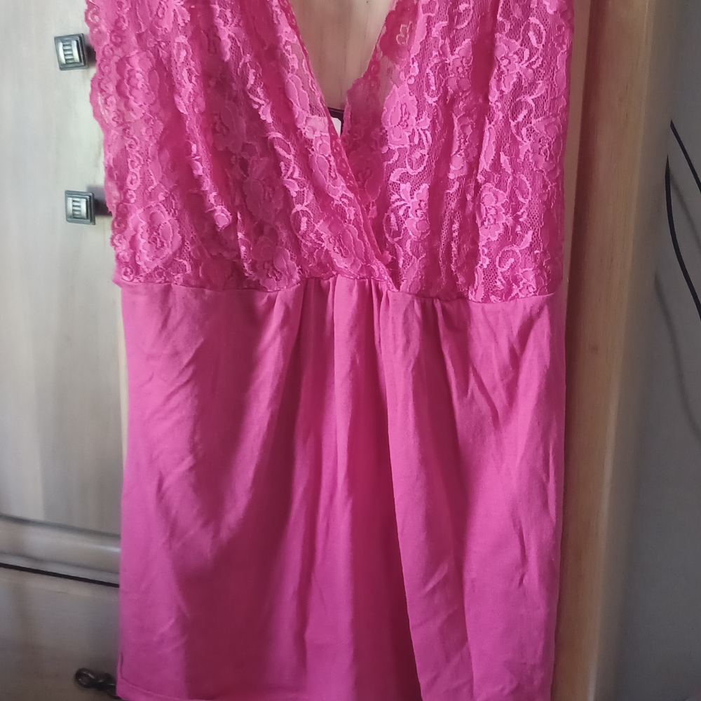 Vanity Pink Lace Chemise